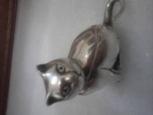 Sterling Silver 925 cat Pearl Box
